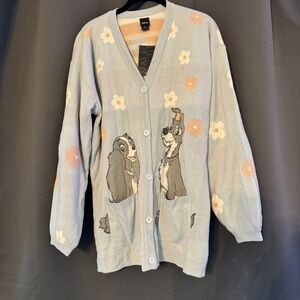 Disney Lady and the Tramp cardigan NWT